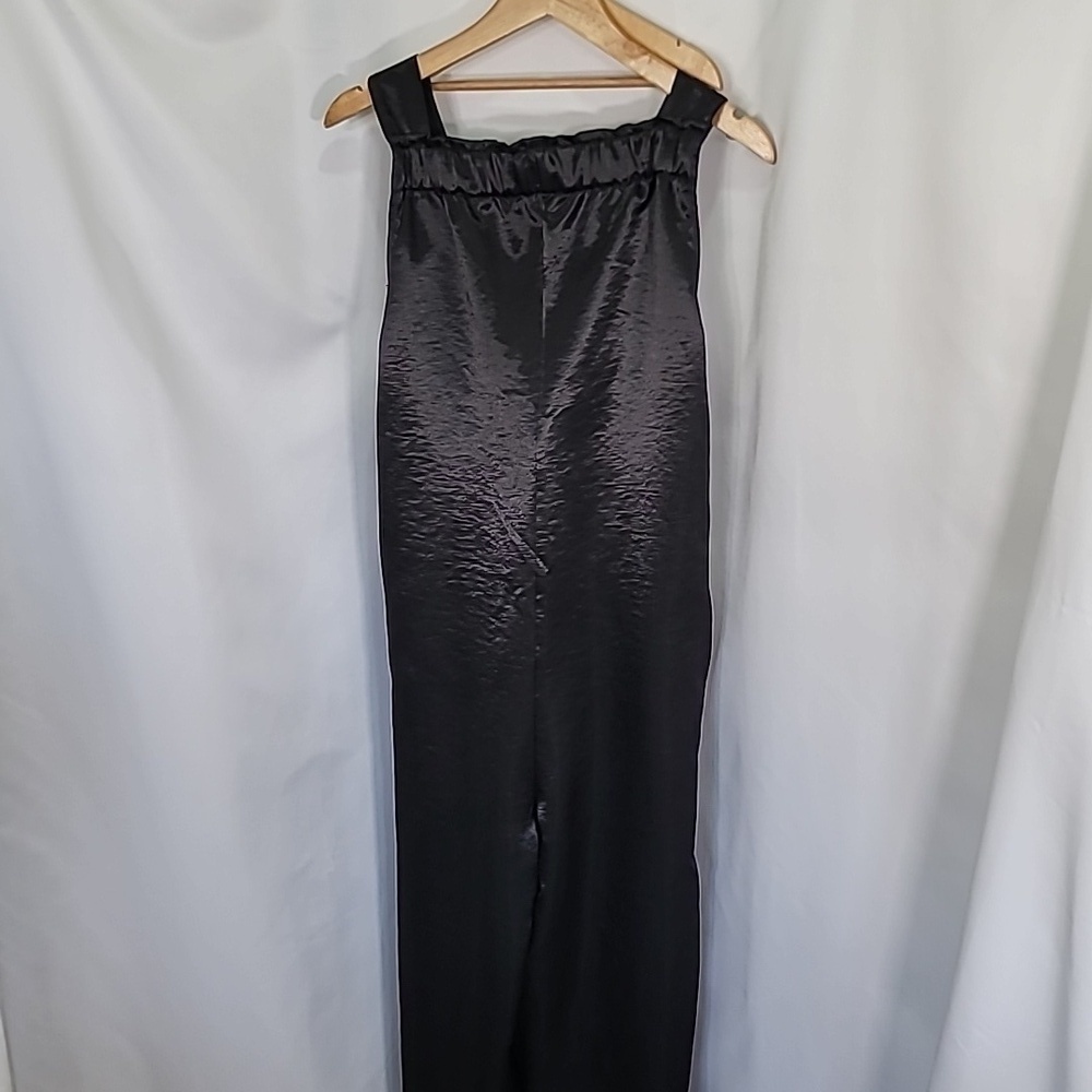 URBAN OUTFITTERS SILENCE + NOISE Satin Overalls Straight Leg Tie Bow Knot